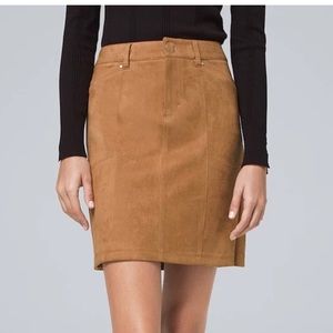 NWT WHBM Faux Suede Boot Skirt NWT Sz 12 FREE SHIPPING